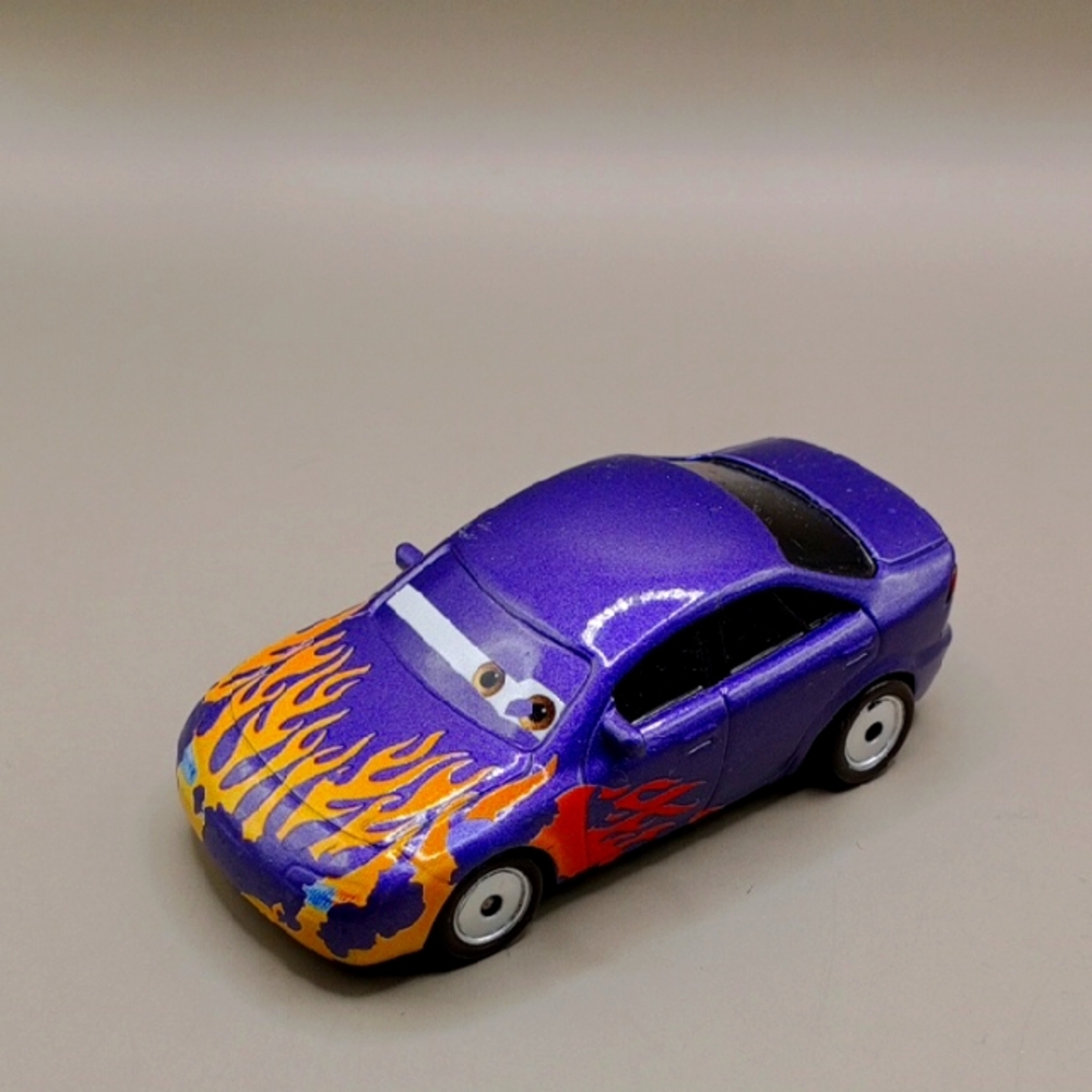 Purple Toy Car with Flames